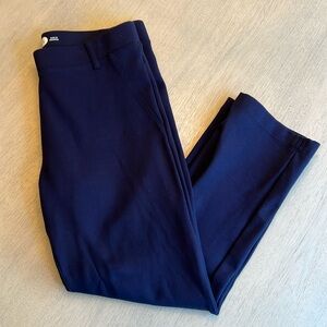 Betabrand Easy Crop Trouser | Straight Navy Blue Size Small